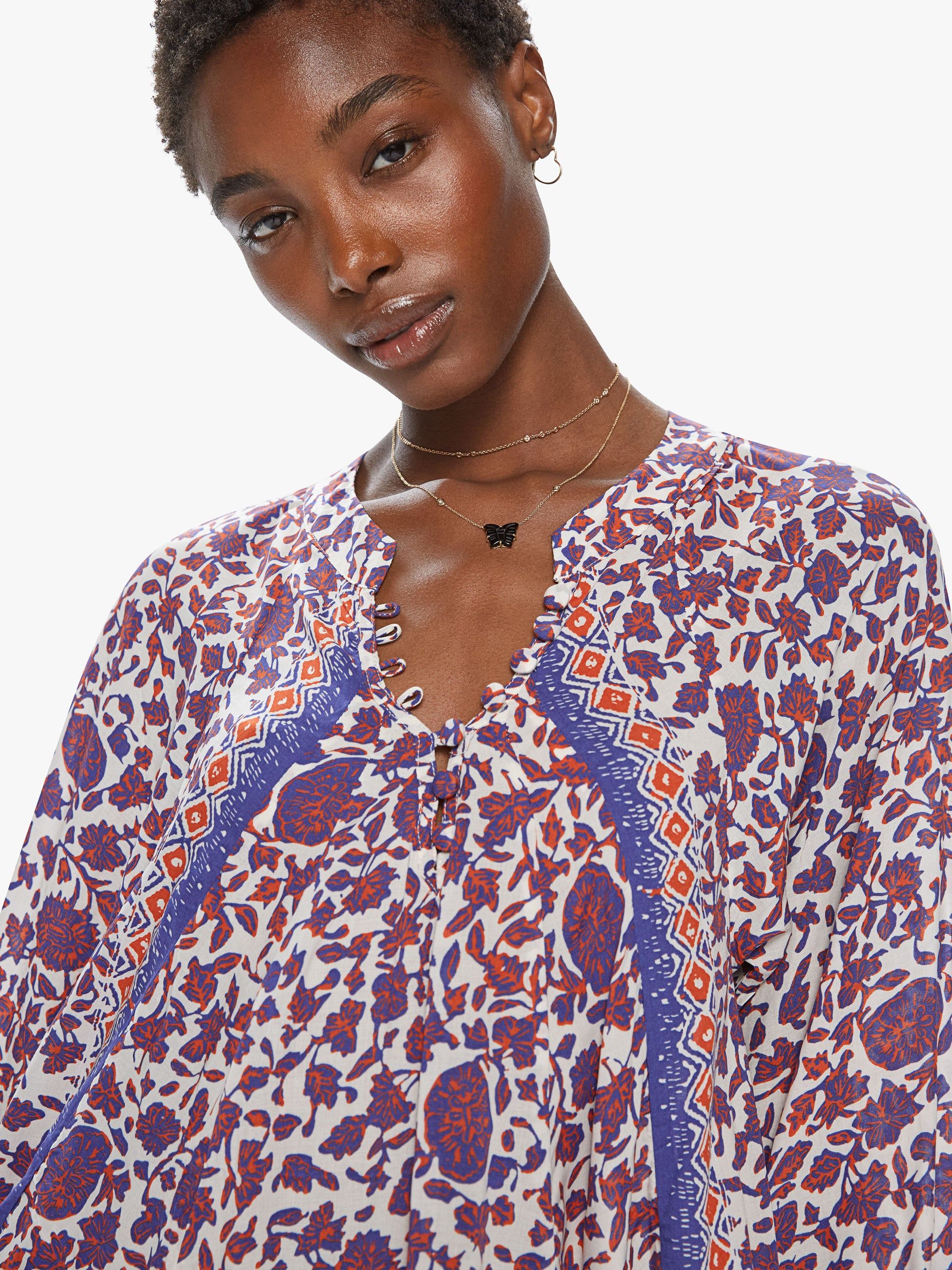 Natalie Martin Fiore Maxi - Bloom Print Lapis sold by MOTHER product image thumbnail 5