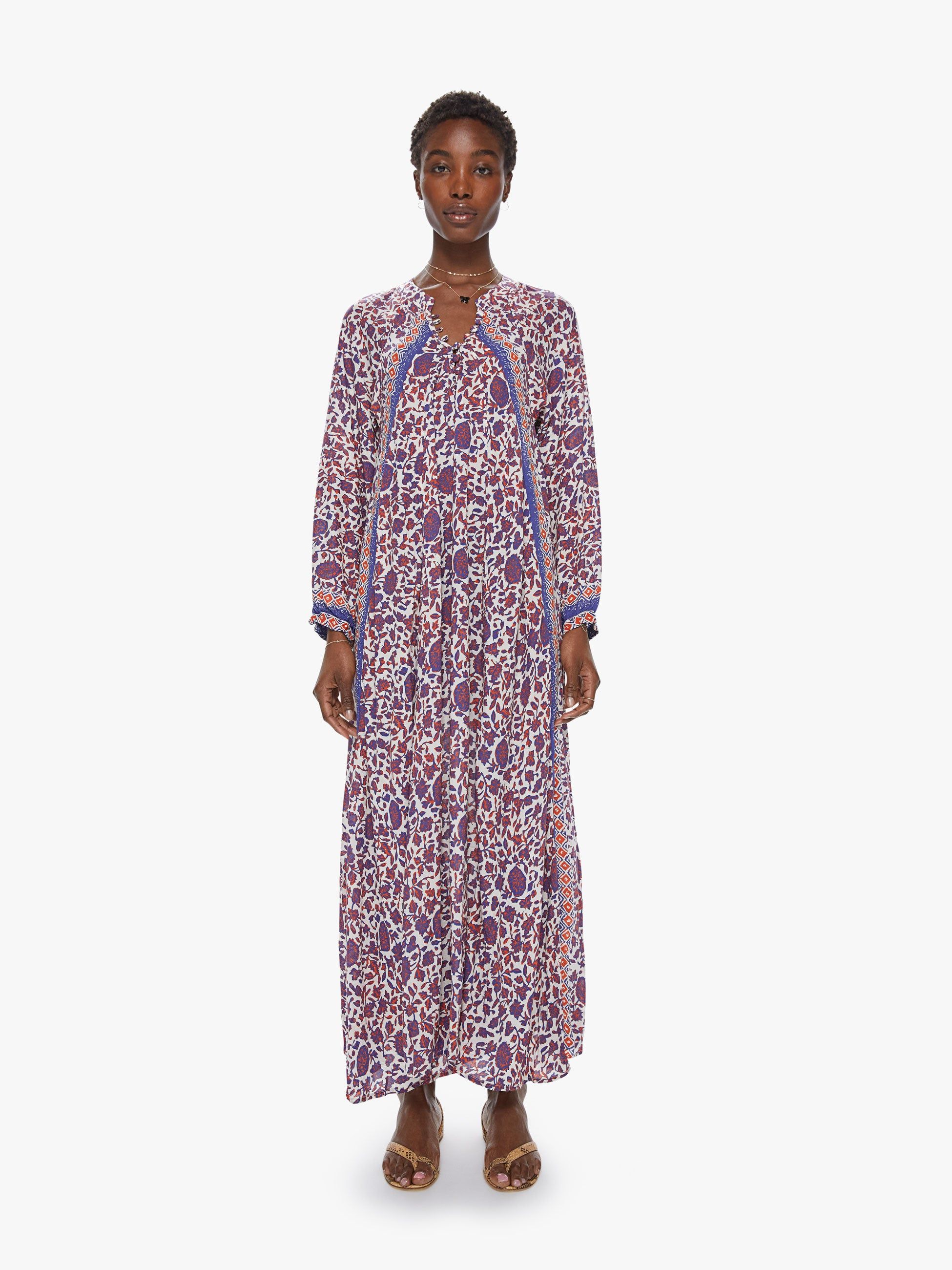Natalie Martin Fiore Maxi - Bloom Print Lapis sold by MOTHER