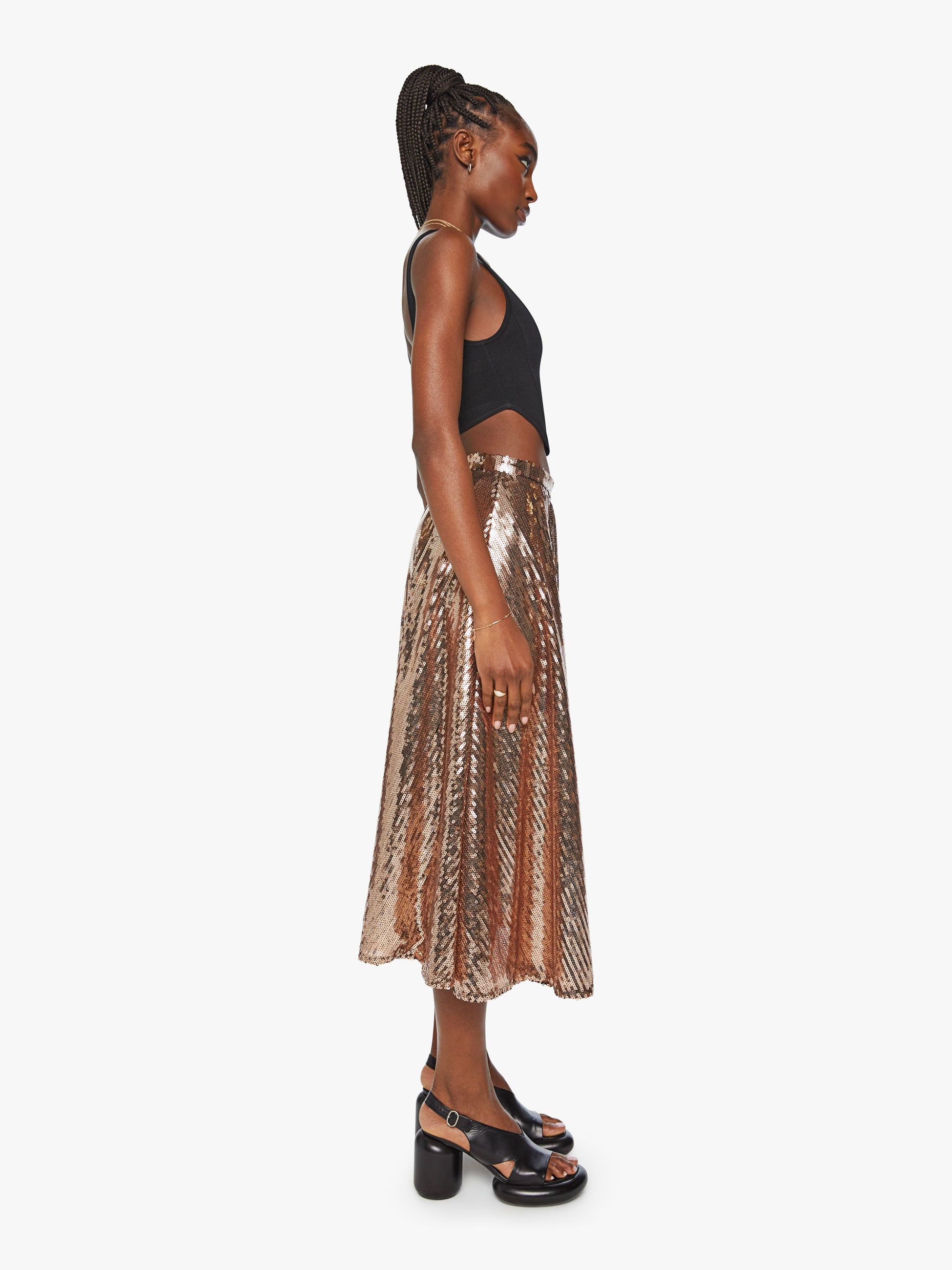 The Going Round Skirt - All That Glitters sold by MOTHER product image thumbnail 3
