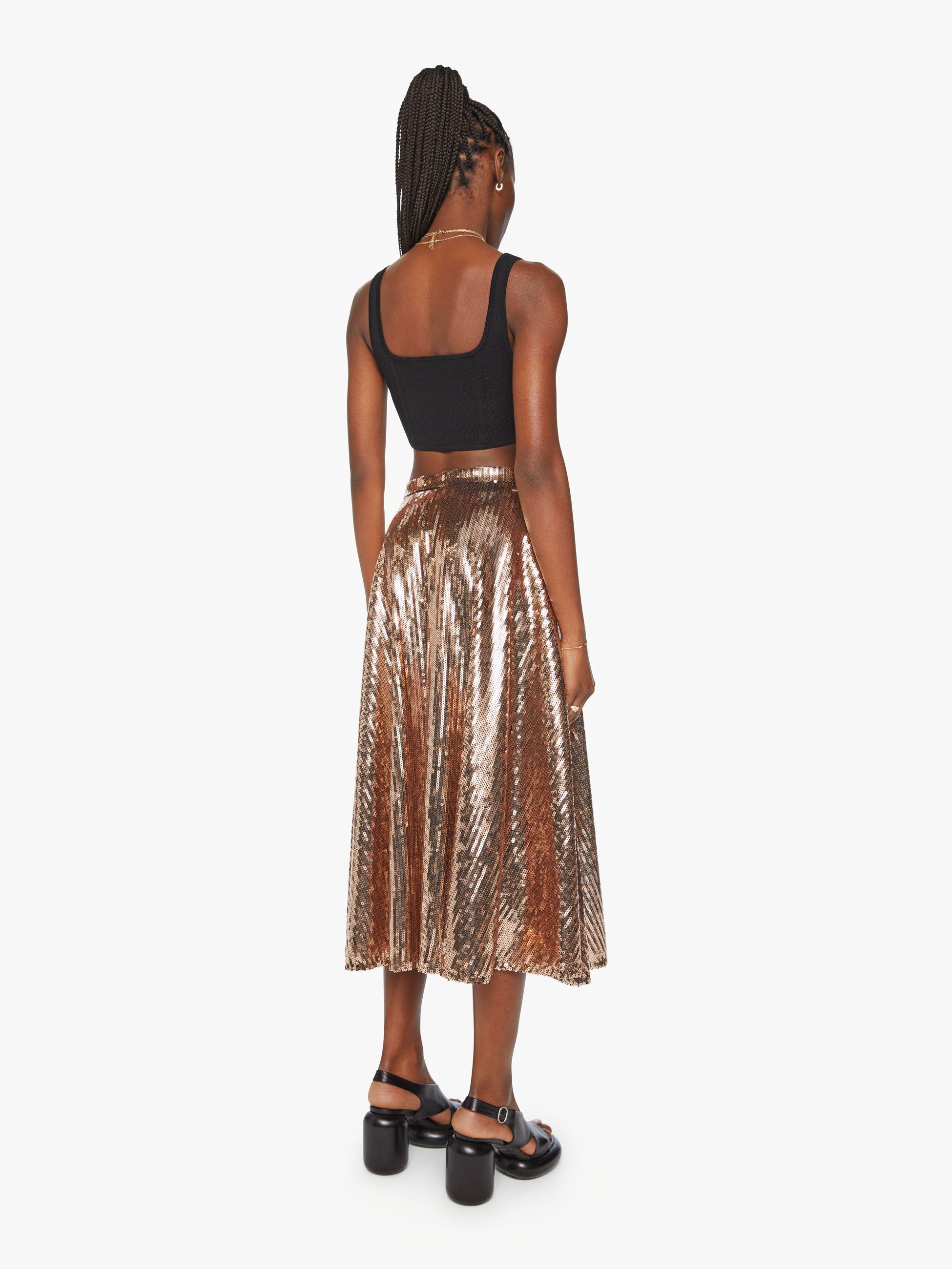 The Going Round Skirt - All That Glitters sold by MOTHER product image thumbnail 4