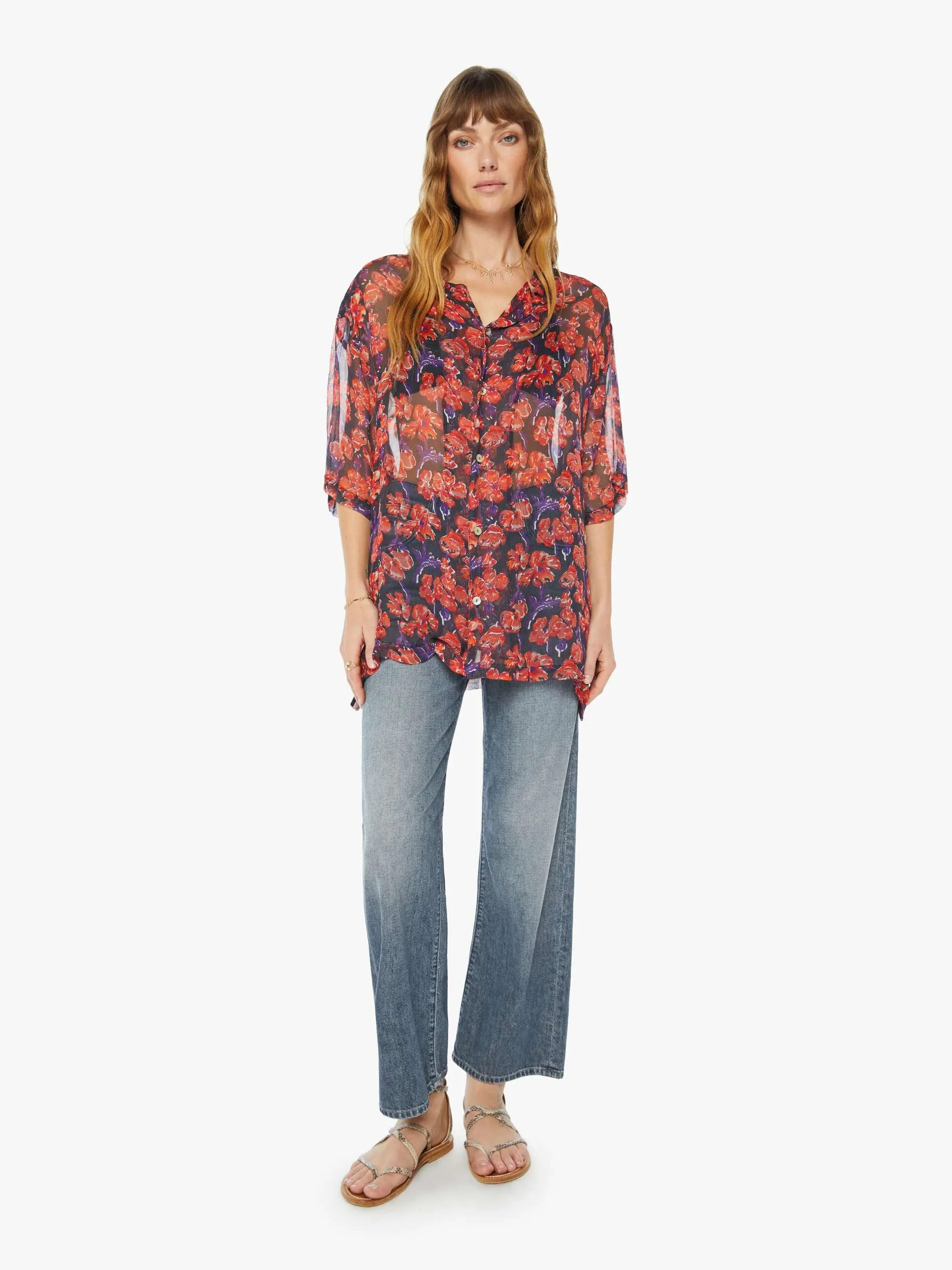 Natalie Martin Kevin Shirt - Watercolor Onyx sold by MOTHER product image thumbnail 4