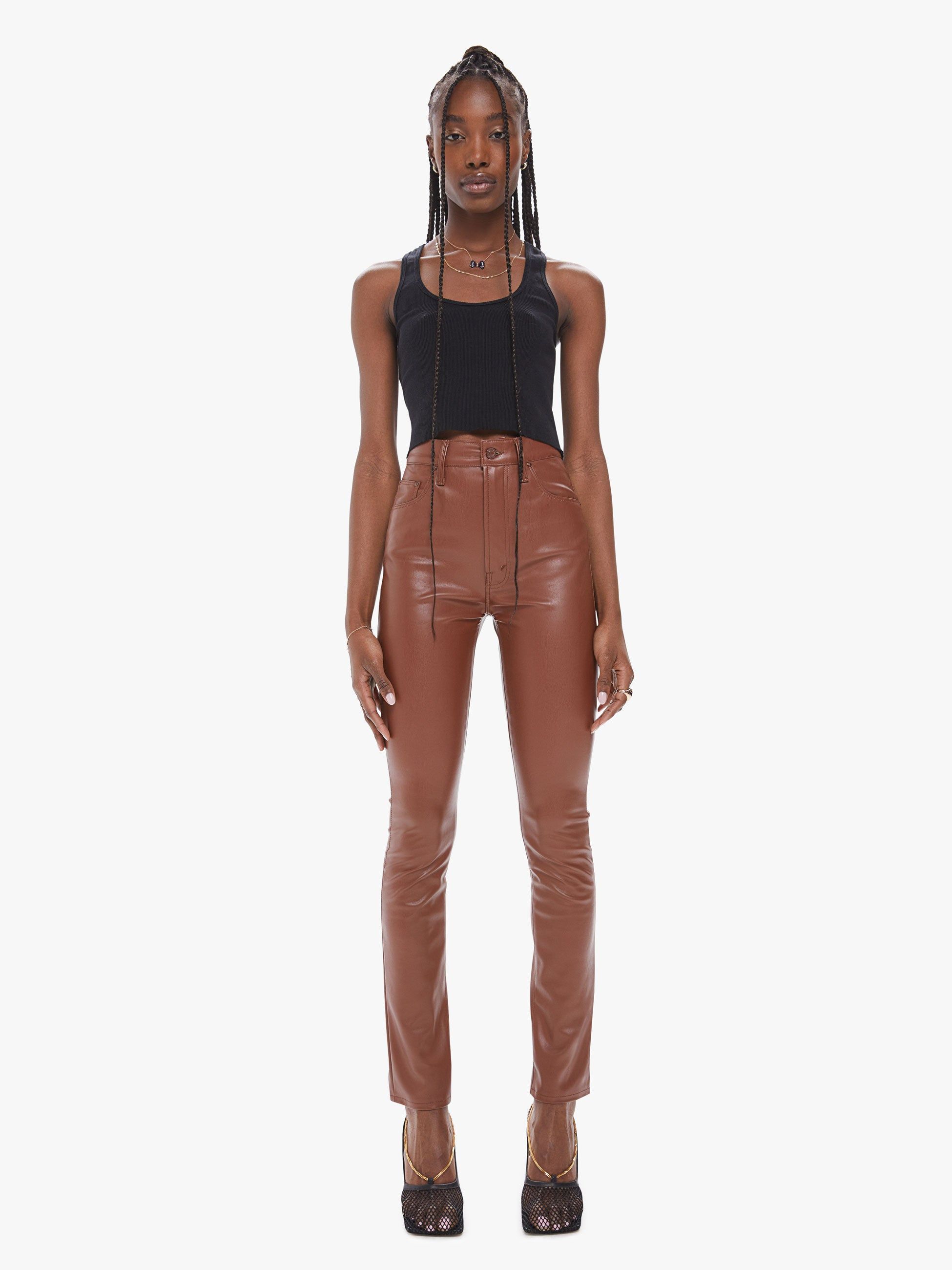 High Waisted Rail Skimp - Friar Brown sold by MOTHER product image thumbnail 2