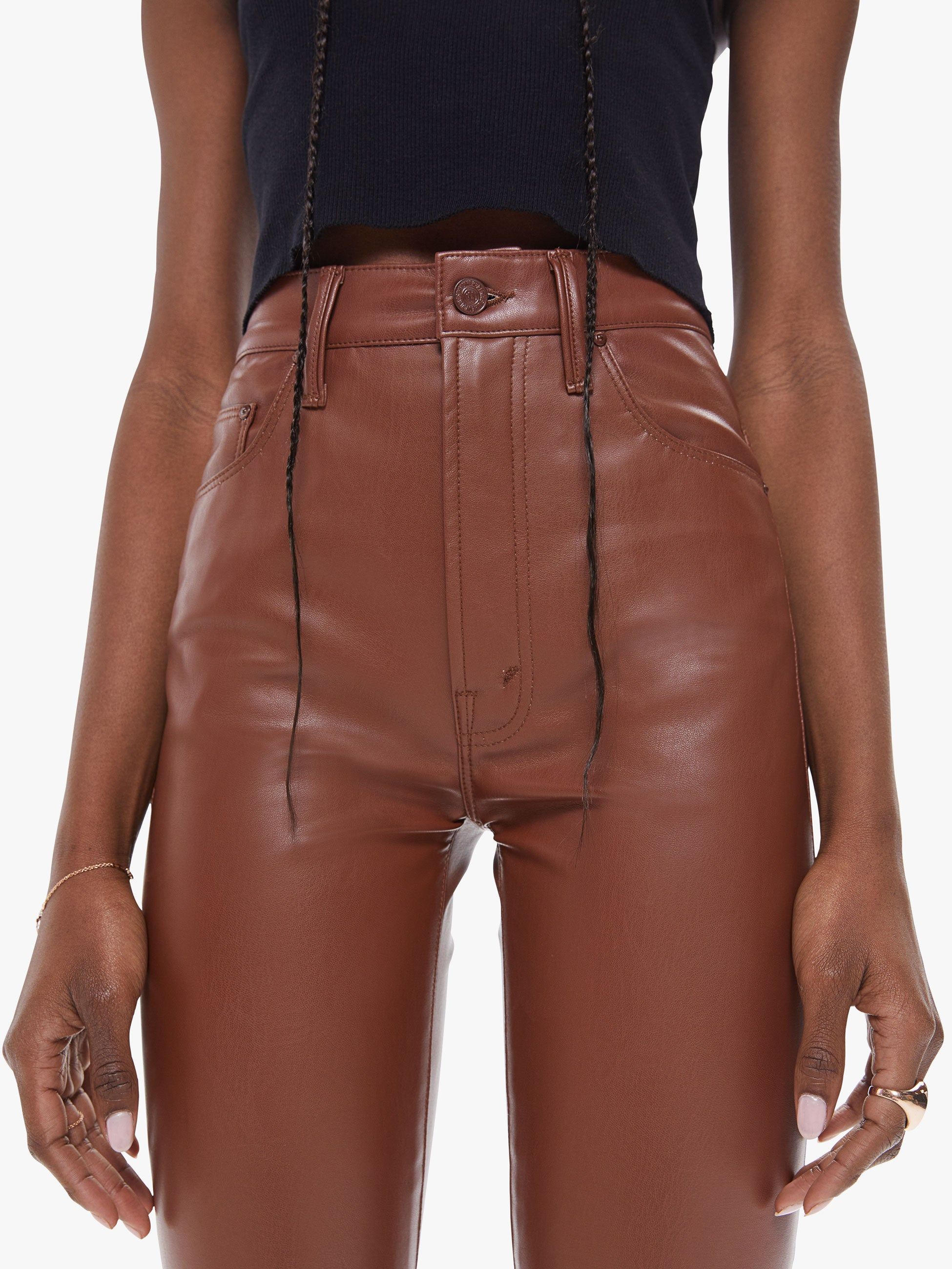 High Waisted Rail Skimp - Friar Brown sold by MOTHER product image thumbnail 5