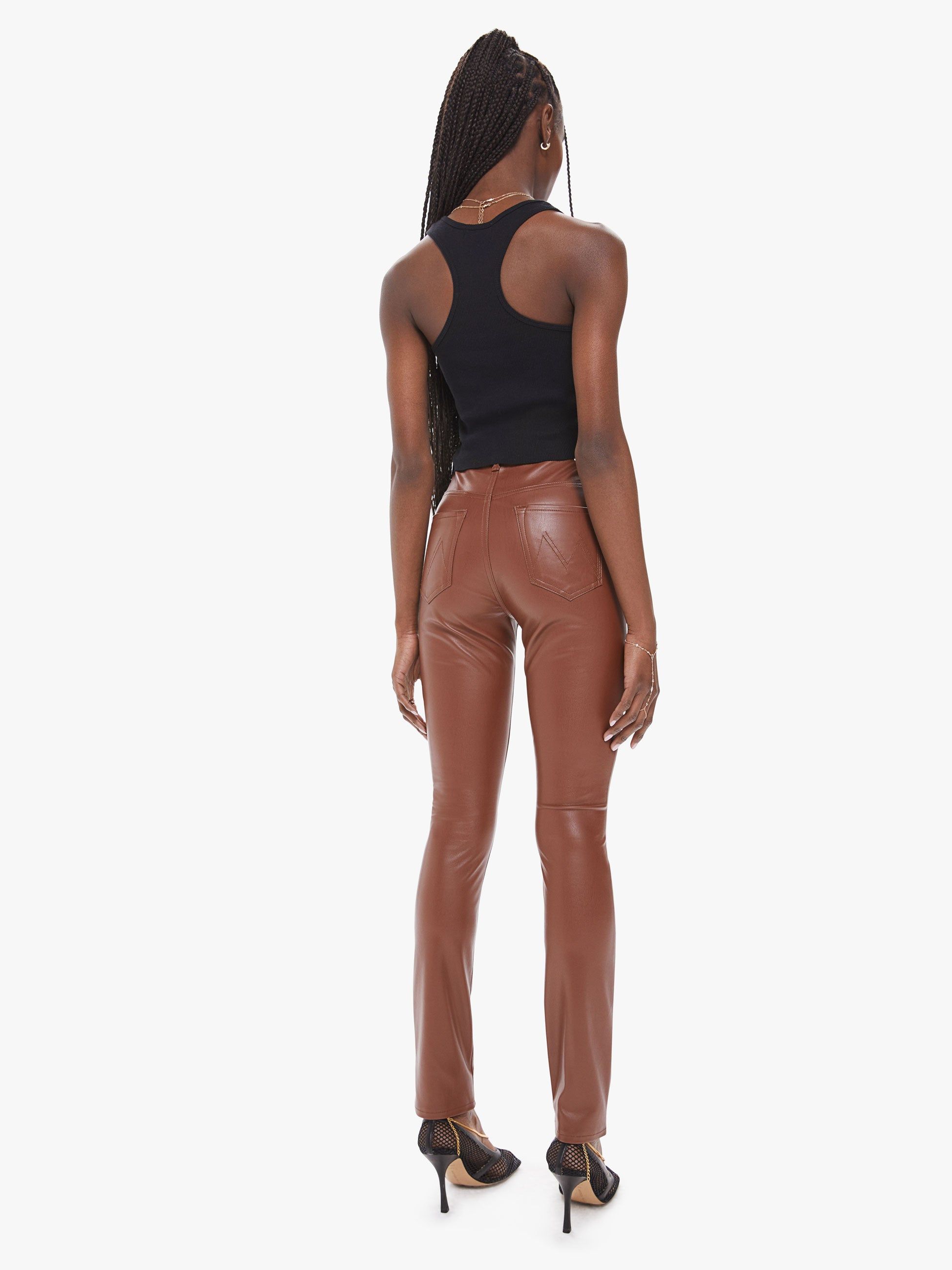 High Waisted Rail Skimp - Friar Brown sold by MOTHER product image thumbnail 4