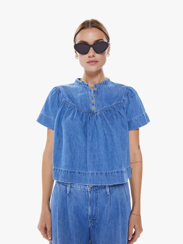 The Giggler Top - Salt And Lime sold by MOTHER