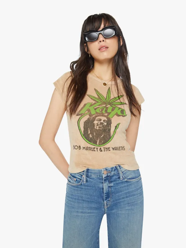 MadeWorn Bob Marley Kaya Terry Shrunken Tee - Taupe sold by MOTHER