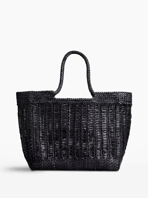 Basket Case Leh Large Window Weave Carryall - Black sold by MOTHER