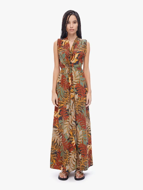Natalie Martin Nico Sleeveless Maxi - Jungle Print Moss sold by MOTHER