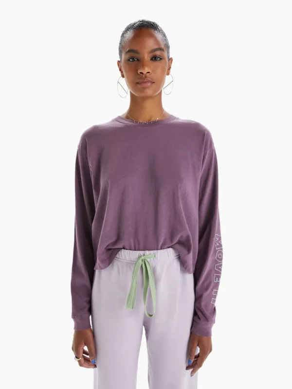 The L/S Twister Crop - Get Physical - Flint made by MOTHER