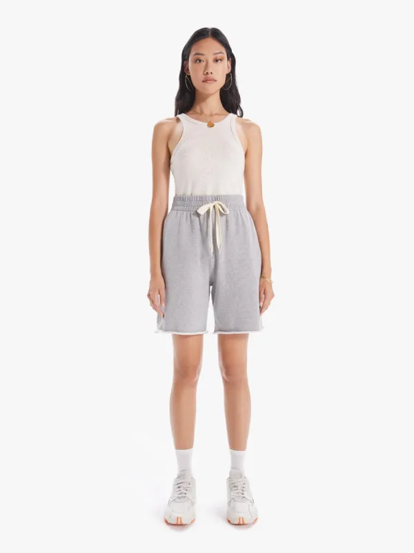 The Kick Back Knee Fray Short - Heather Grey made by MOTHER