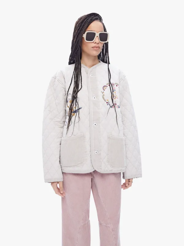 Dr. Collectors Peace Quilted Jacket - White Sand made by MOTHER