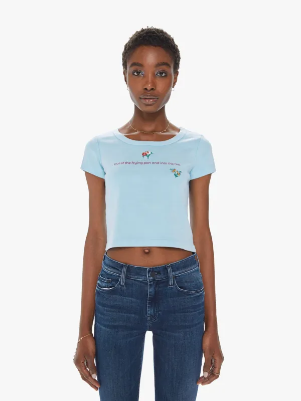 The Itty Bitty Scoop Neck Tee - Into The Fire sold by MOTHER