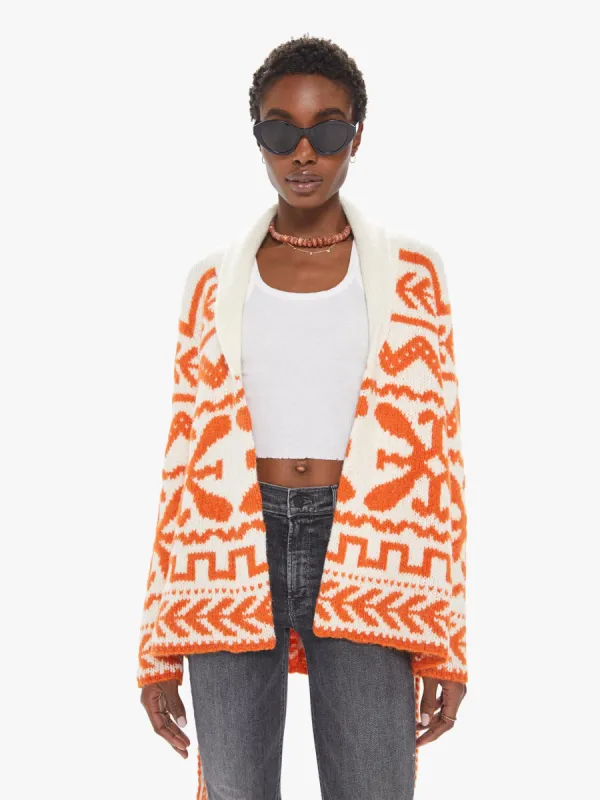 The Belted Short Cardigan - Pretty As A Peach sold by MOTHER