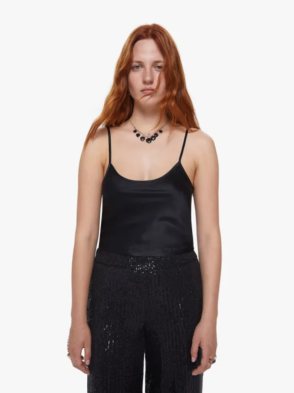 SPRWMN Cropped Scoop Neck Cami - Black made by MOTHER