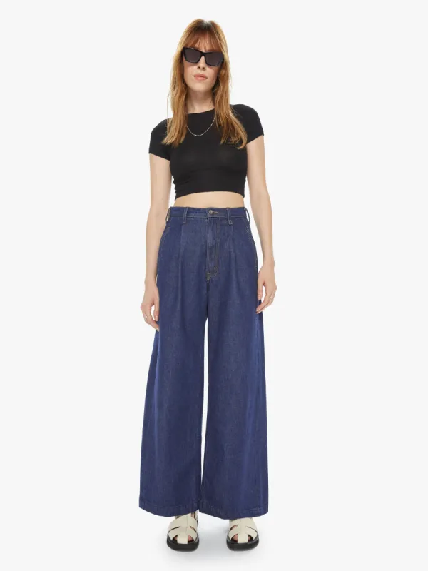 SNACKS! High Waisted Pleated Push Pop Nerdy - Cold Brew sold by MOTHER