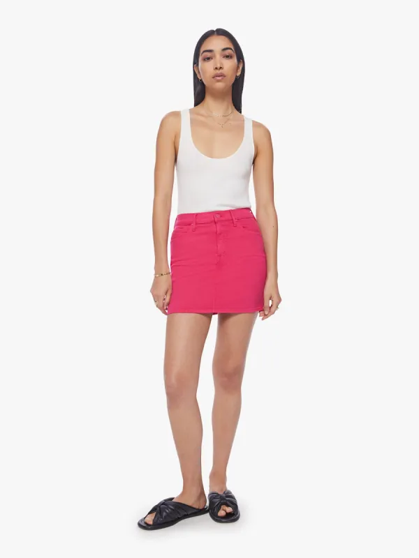 High Waisted Smokin' Double Micro Skirt - Raspberry Sorbet sold by MOTHER