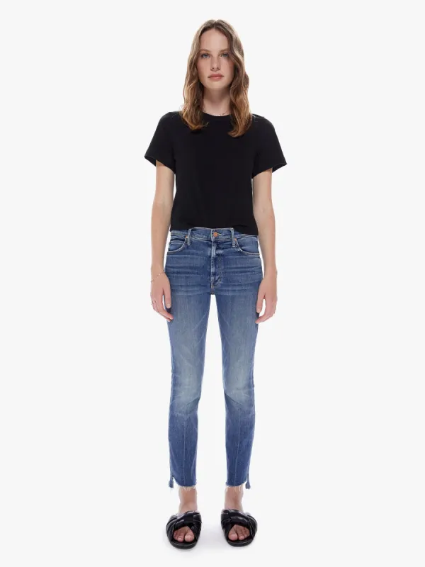 The Mid Rise Dazzler Ankle Step Fray - Walking On Coals sold by MOTHER