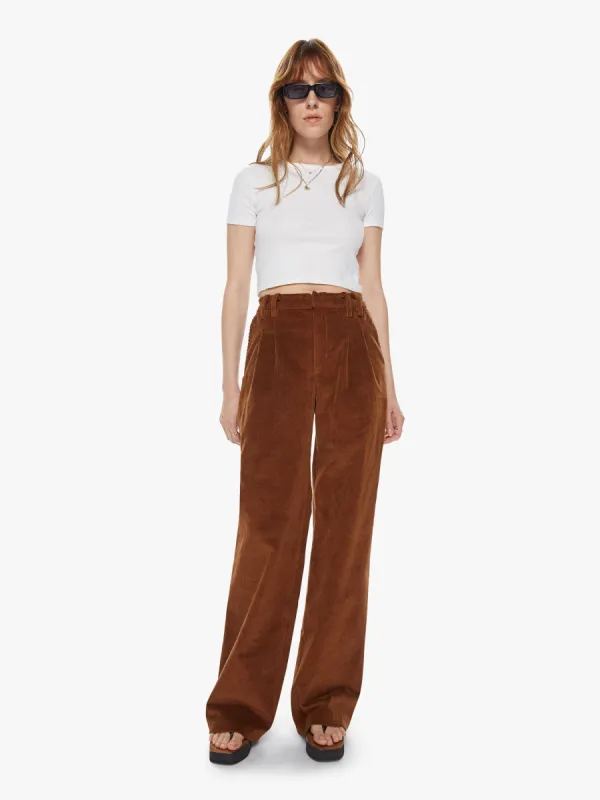 SPRWMN Straight Leg Trouser - Dark Cognac made by MOTHER