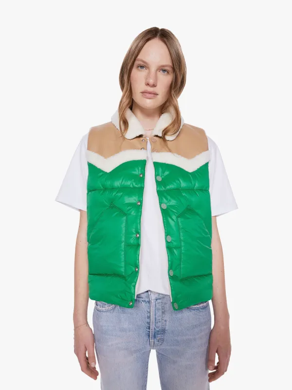 The Ol' West Puffer Vest - Bright Green sold by MOTHER