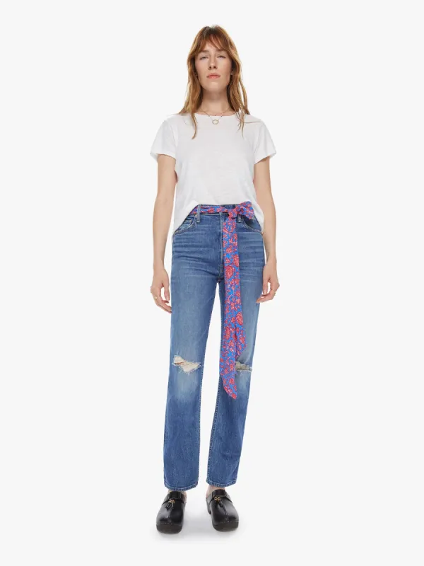 Natalie Martin Sash Belt - Bloom Print Persian Blue made by MOTHER