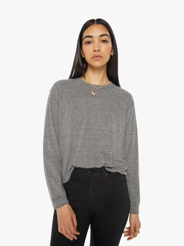 The L/S Slouchy Cut Off - Heather Grey made by MOTHER