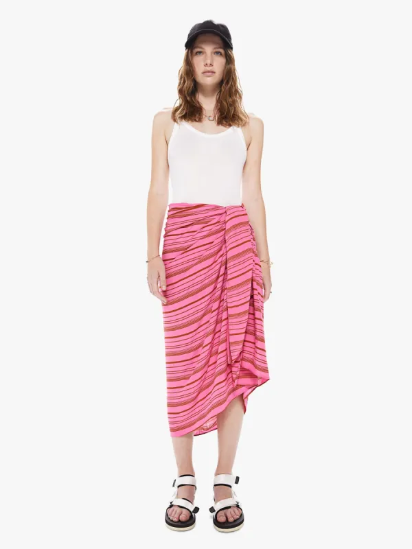 Natalie Martin Sarong Scarf - Thin Stripe Puglia Pink made by MOTHER