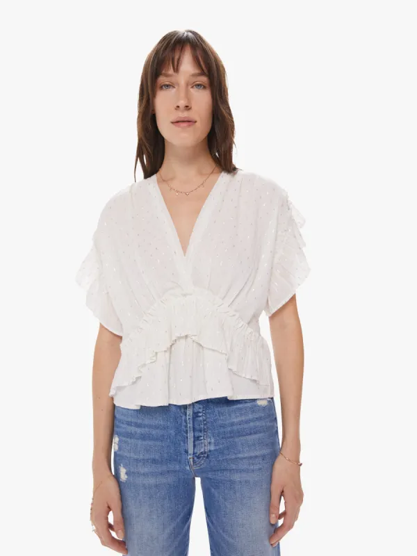 Maria Cher Gleam Top - White sold by MOTHER