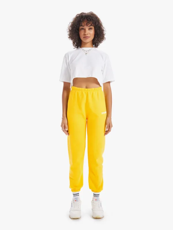 SPRWMN Tiny Logo Sweatpant - Canary sold by MOTHER