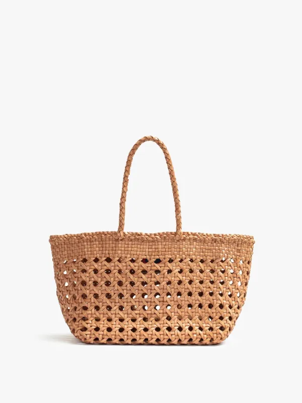 Basket Case Malana Small Chairweave Tote - Beige sold by MOTHER