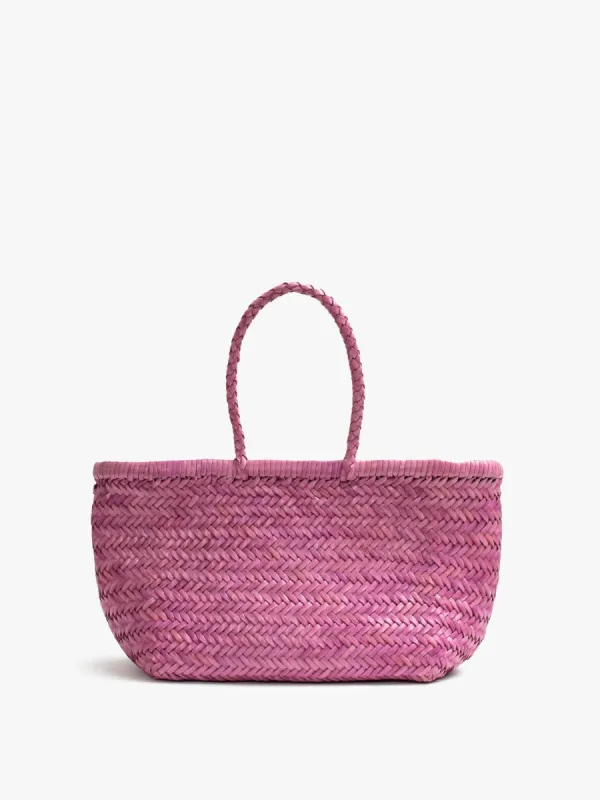 Basket Case Goa Small Leather Tote - Lilac sold by MOTHER