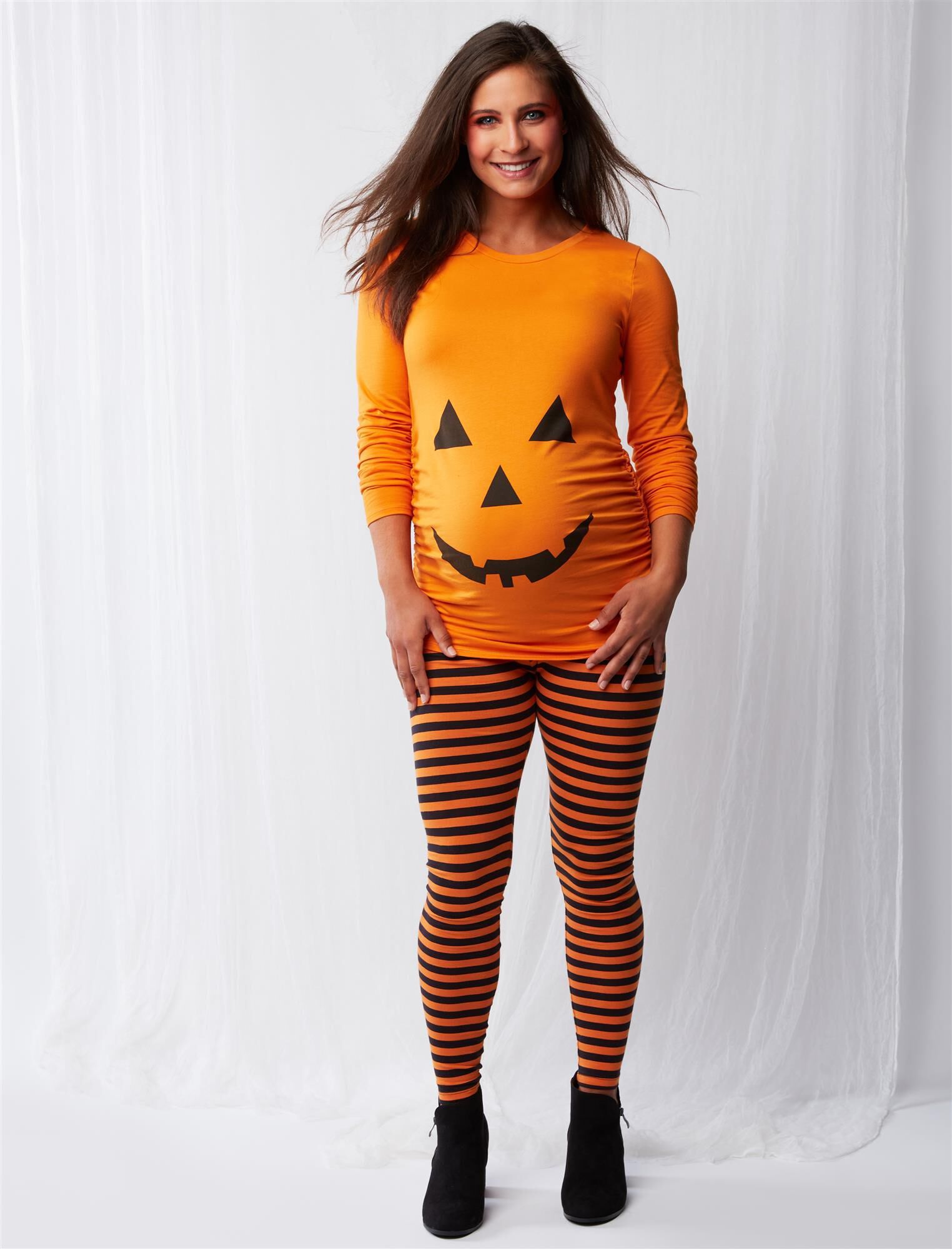 Pumpkin Maternity Halloween Costume sold by Motherhood Maternity