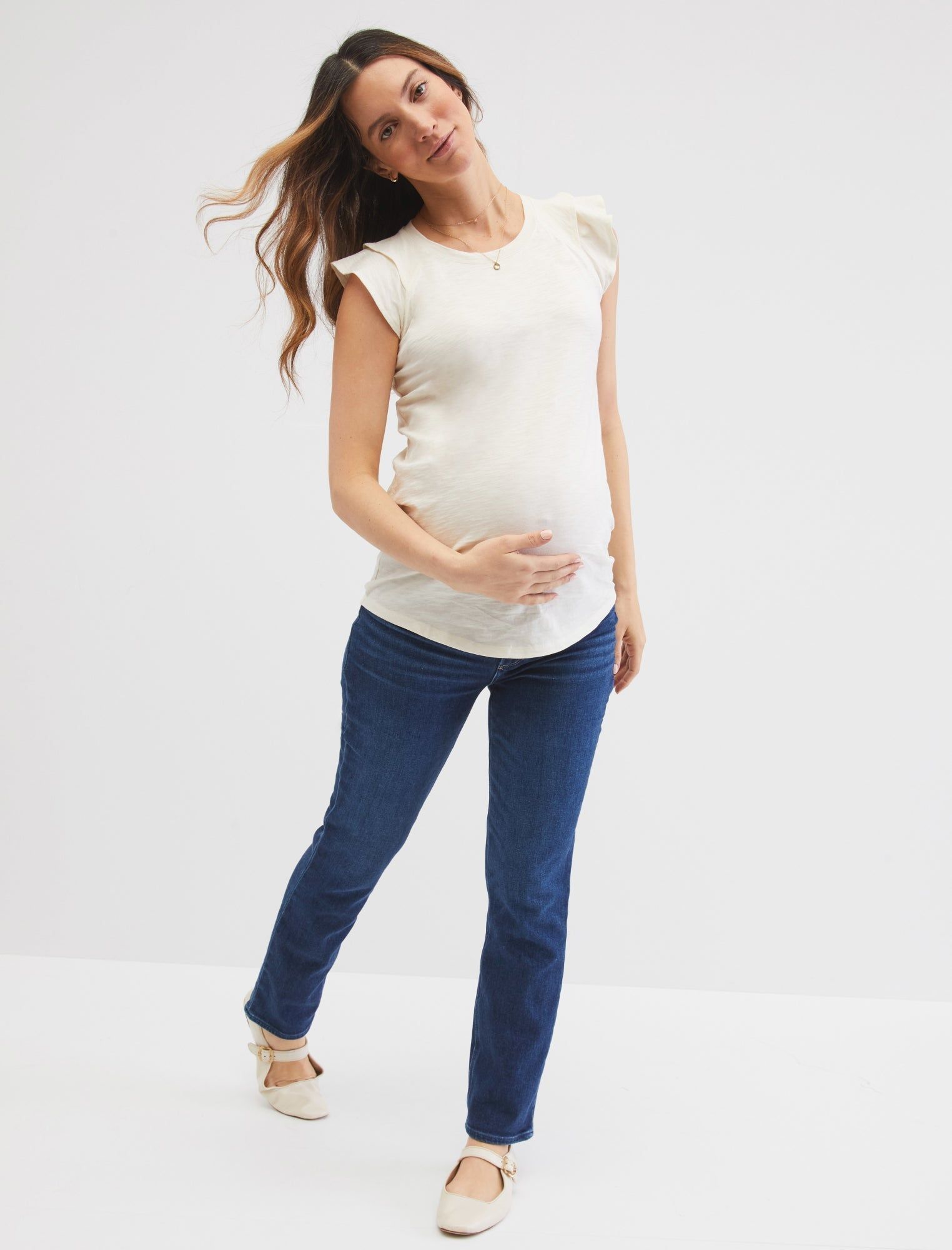 Flutter Sleeve Maternity Top sold by Motherhood Maternity product image thumbnail 3