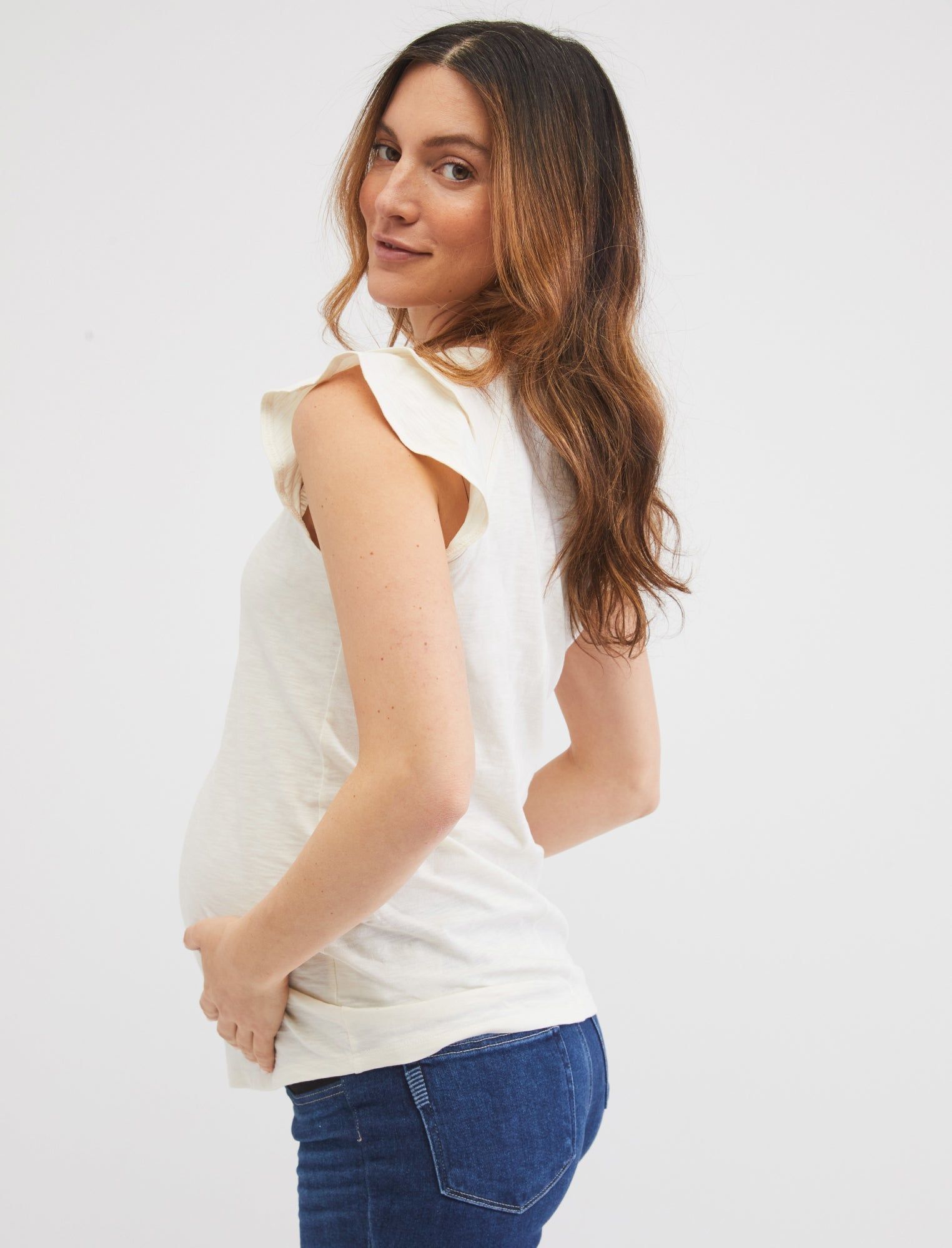 Flutter Sleeve Maternity Top sold by Motherhood Maternity product image thumbnail 4
