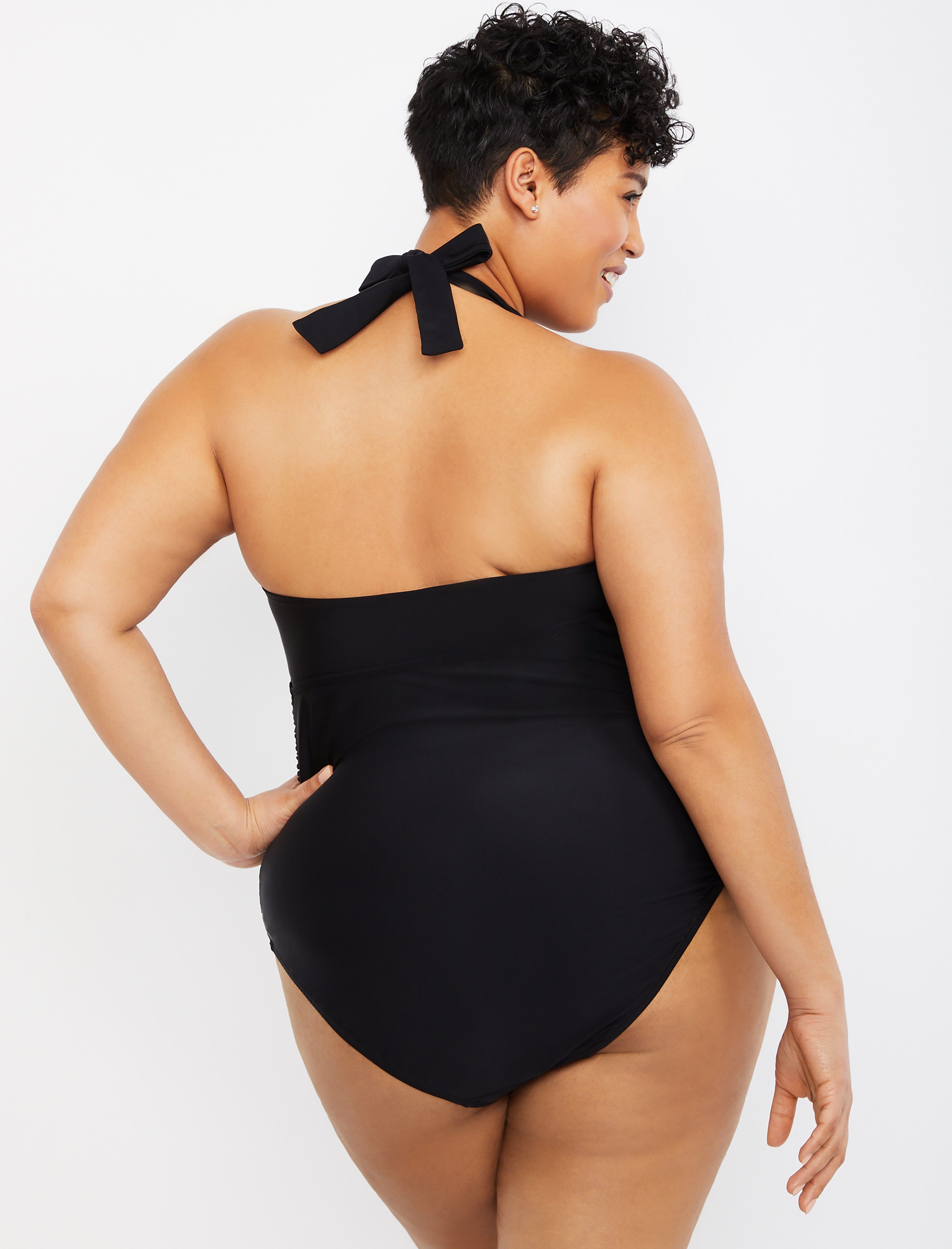 Beach Bump™ Plus Size Smocked Waist Maternity One Piece Swimsuit UPF 50+ sold by Motherhood Maternity product image thumbnail 3