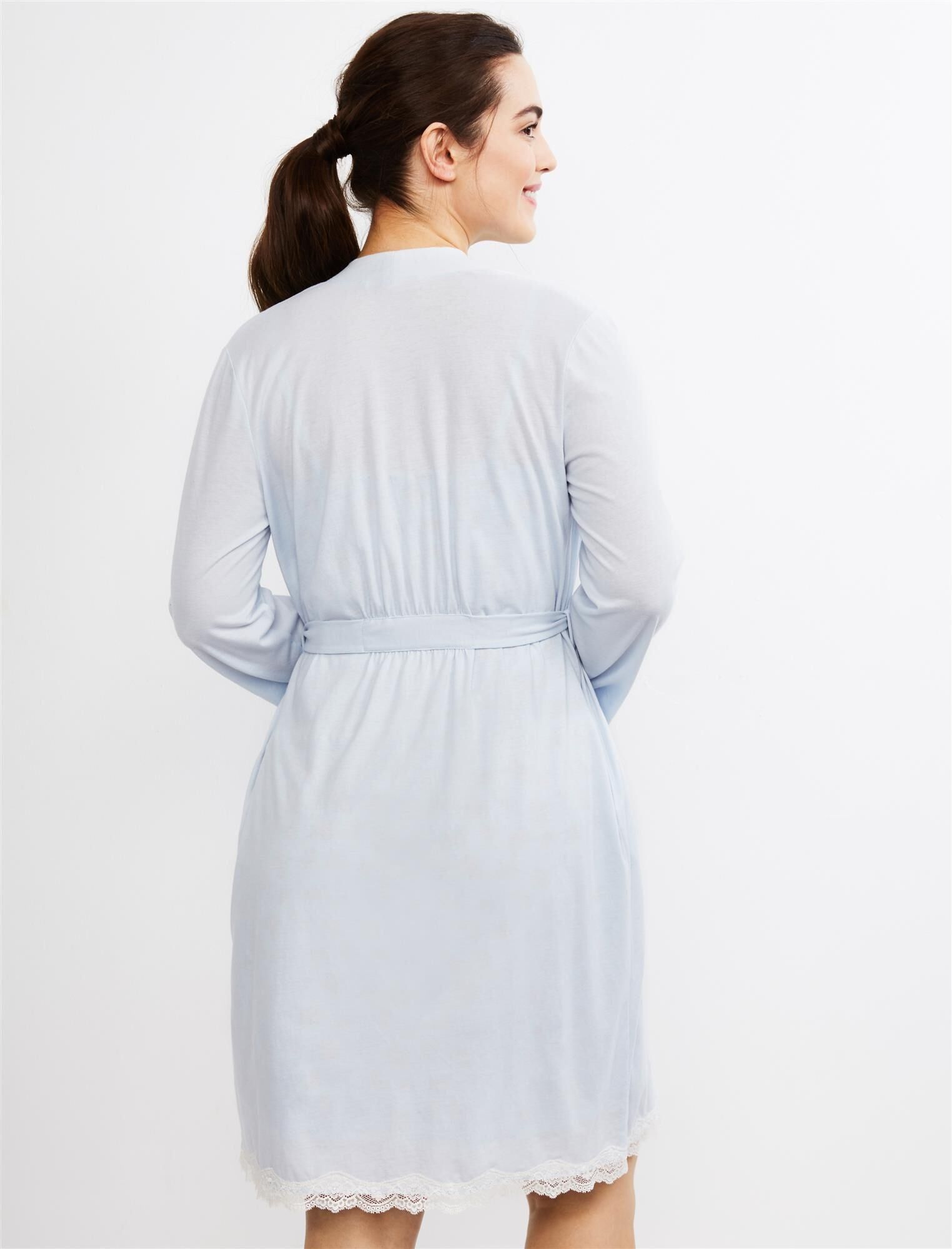 Lace Trim Nursing Nightgown and Robe Set sold by Motherhood Maternity product image thumbnail 5