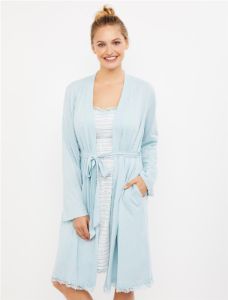 Lace Trim Nursing Nightgown and Robe Set sold by Motherhood Maternity