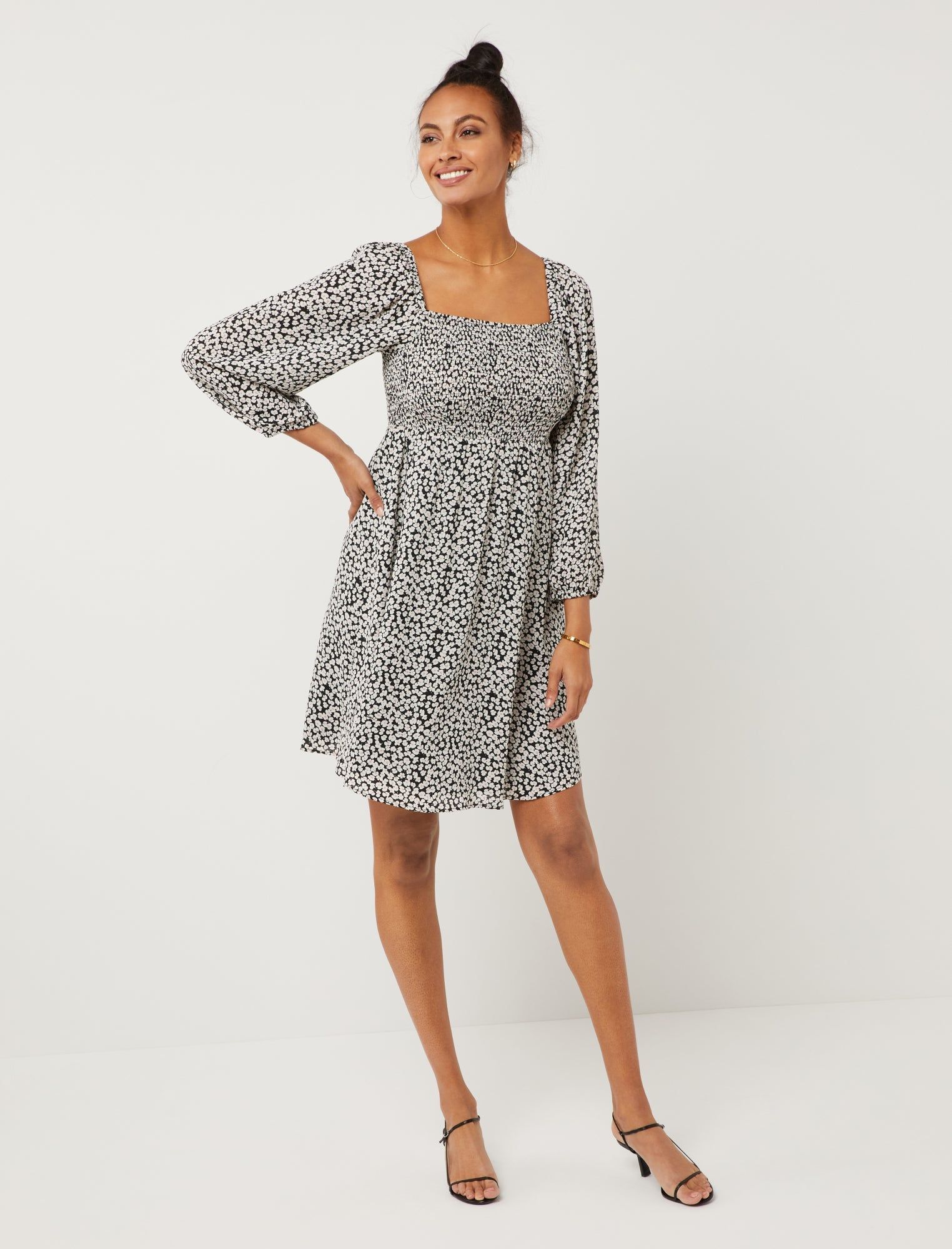 Smocked Babydoll Maternity Dress sold by Motherhood Maternity