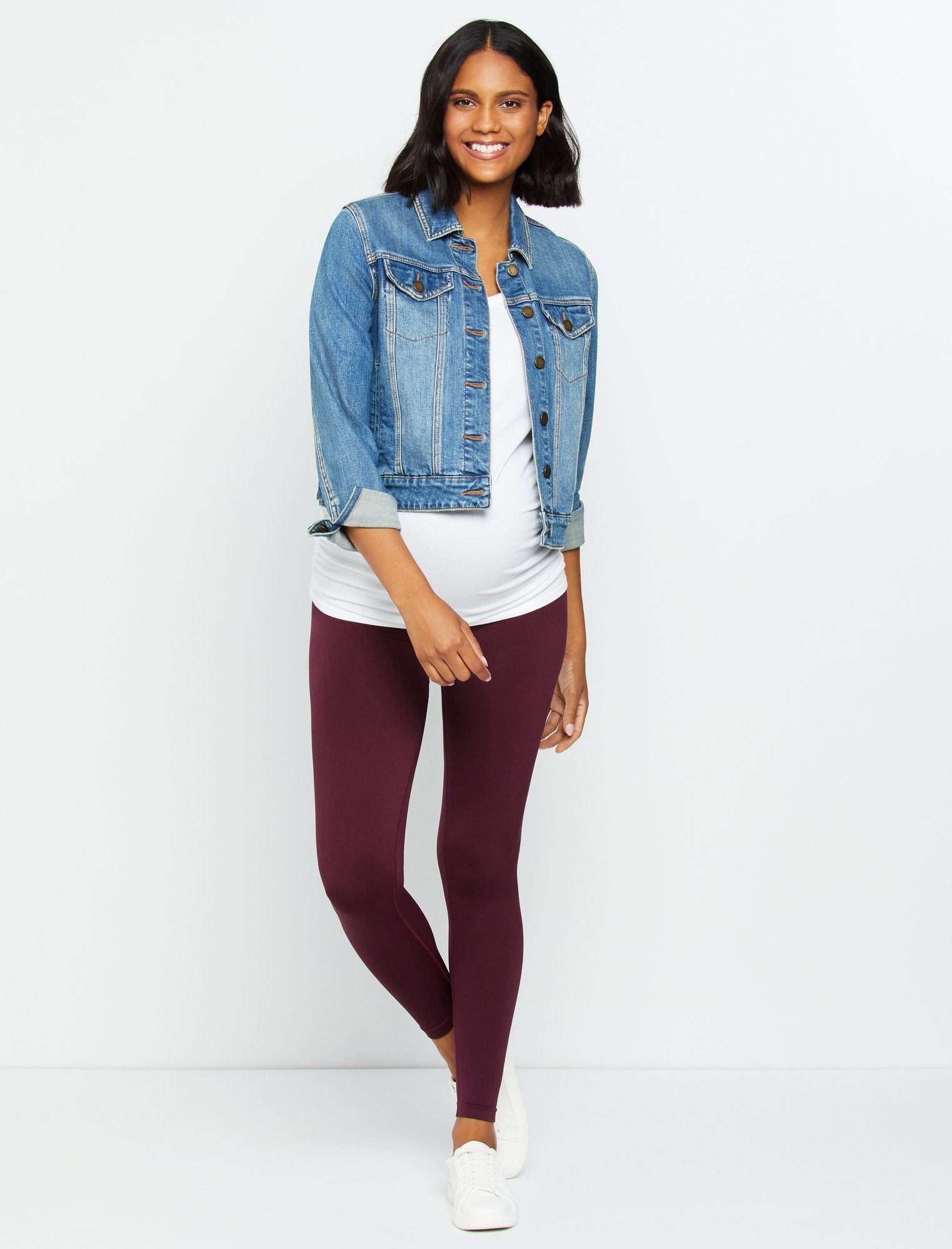 Seamless Compression Comfort Waist Maternity Leggings sold by Motherhood Maternity