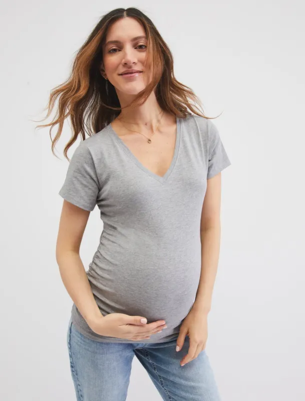 V-Neck Side Ruched Maternity Tee sold by Motherhood Maternity