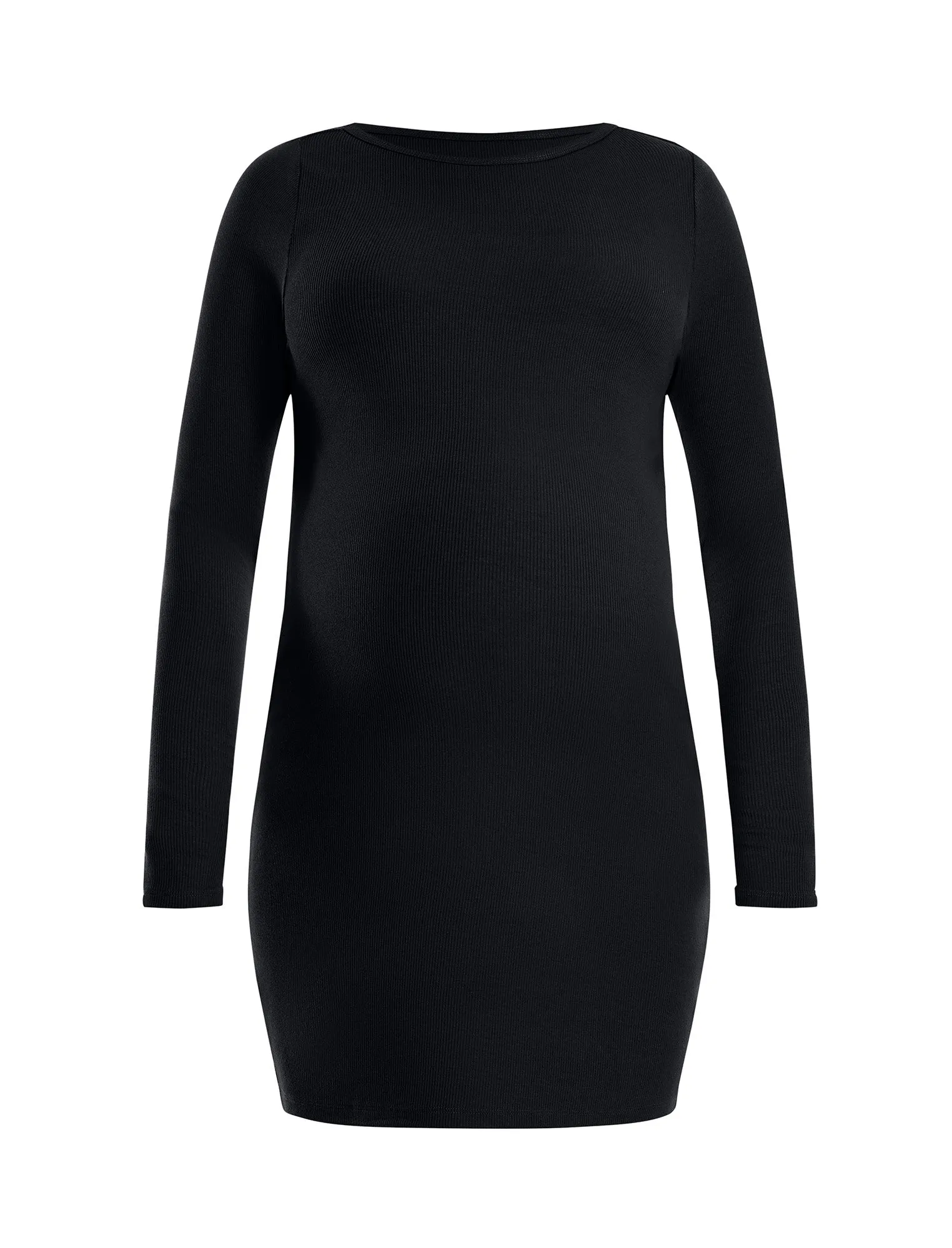 Long Sleeve Rib Knit Mini Dress sold by Motherhood Maternity product image thumbnail 5
