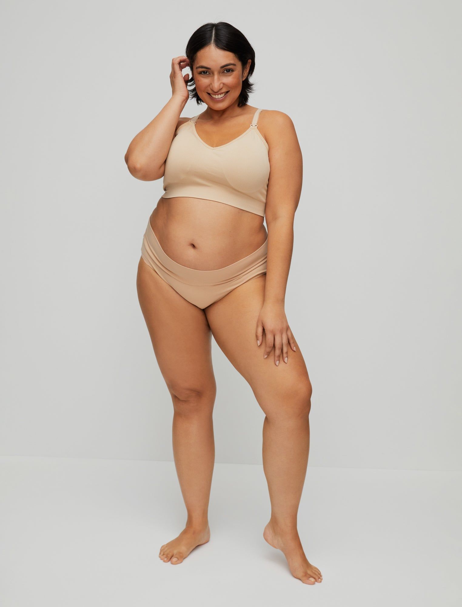 Plus Size Seamless Rib Knit Maternity And Nursing Bra sold by Motherhood Maternity product image thumbnail 4