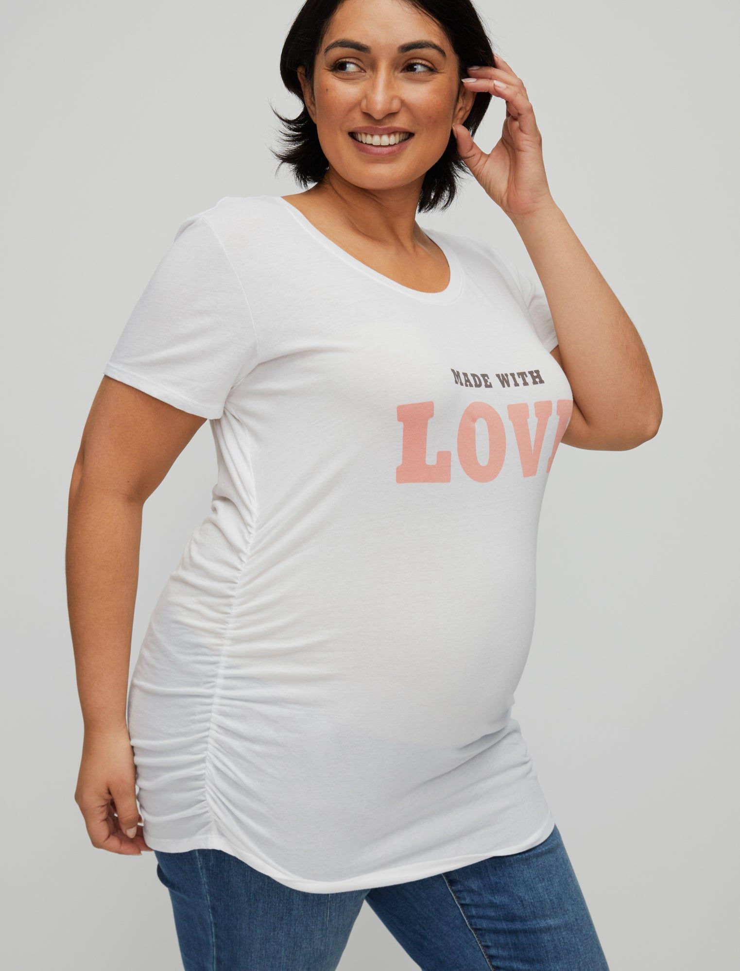 Plus Size Made With Love Maternity Graphic Tee sold by Motherhood Maternity product image thumbnail 4