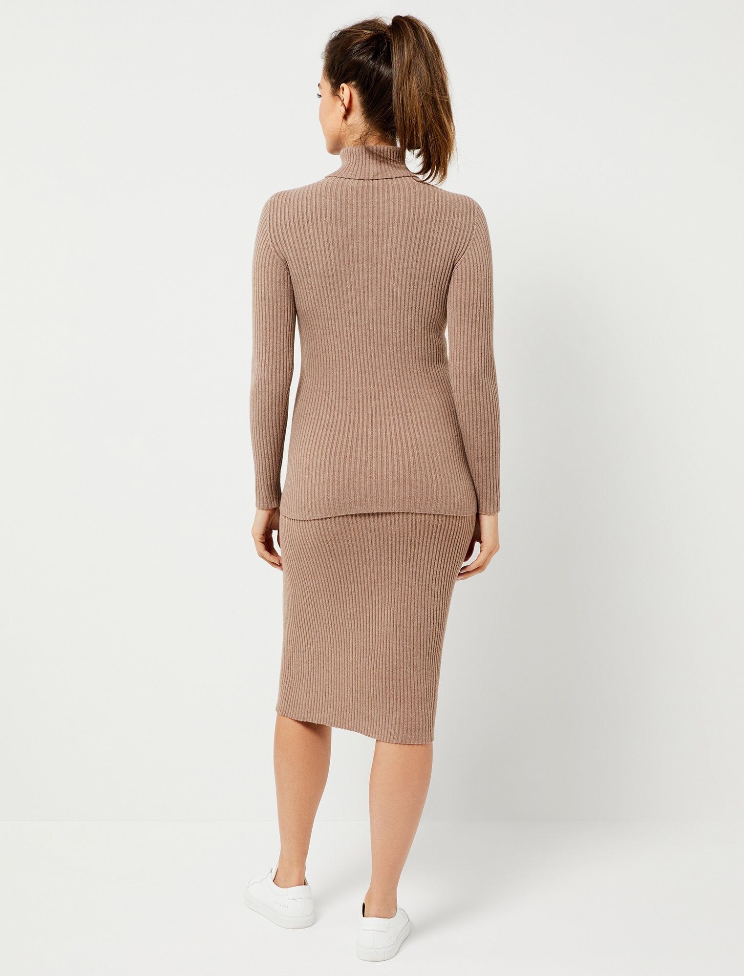 Pietro Brunelli Textured Rib Knit Maternity Turtleneck Sweater sold by Motherhood Maternity product image thumbnail 4