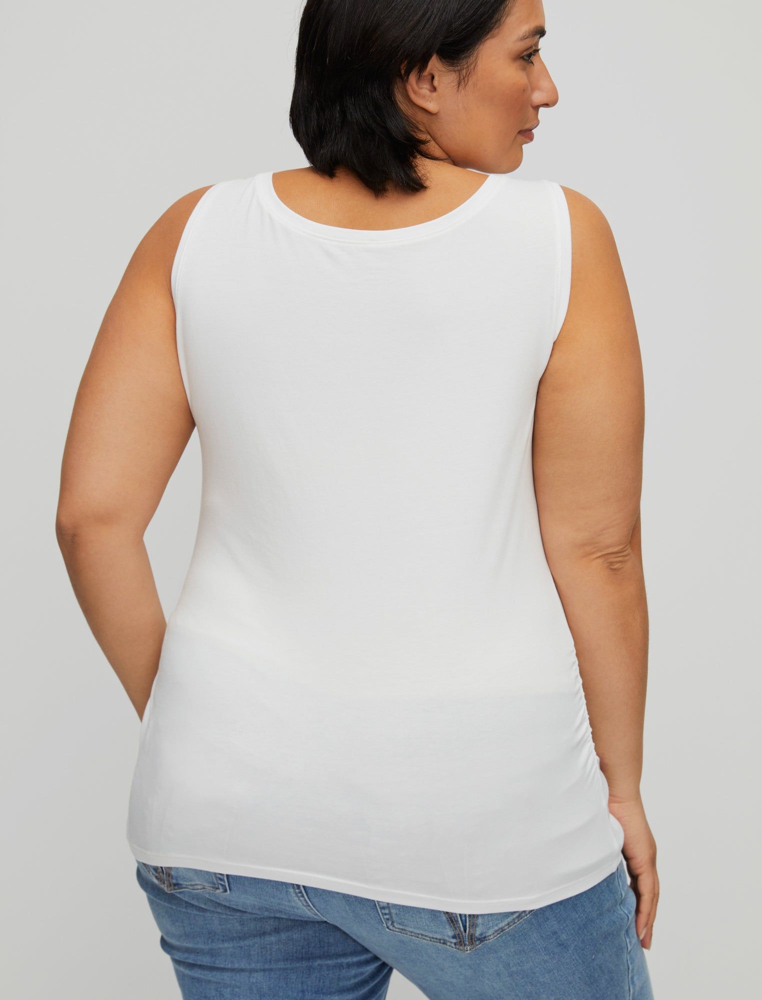 Plus Size Side Ruched Scoop Neck Maternity Tank Top sold by Motherhood Maternity product image thumbnail 5