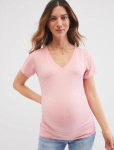 V-Neck Side Ruched Maternity Tee sold by Motherhood Maternity