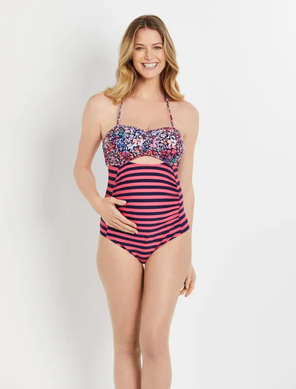 Beach Bump™ Cutout Maternity One Piece Swimsuit UPF 50+ sold by Motherhood Maternity