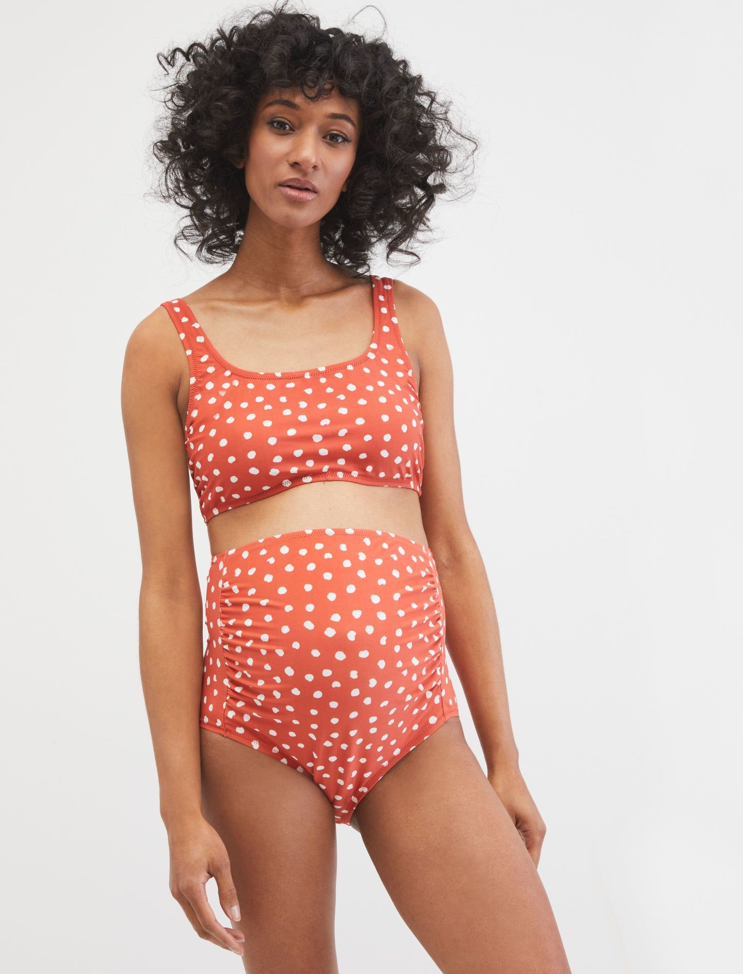 Beach Bump™ High Waisted Maternity 2-Piece Bikini UPF 50+ sold by Motherhood Maternity