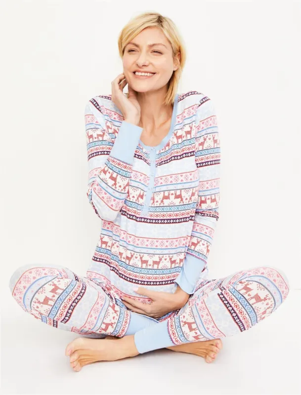 Fairisle Maternity Pajama Set sold by Motherhood Maternity