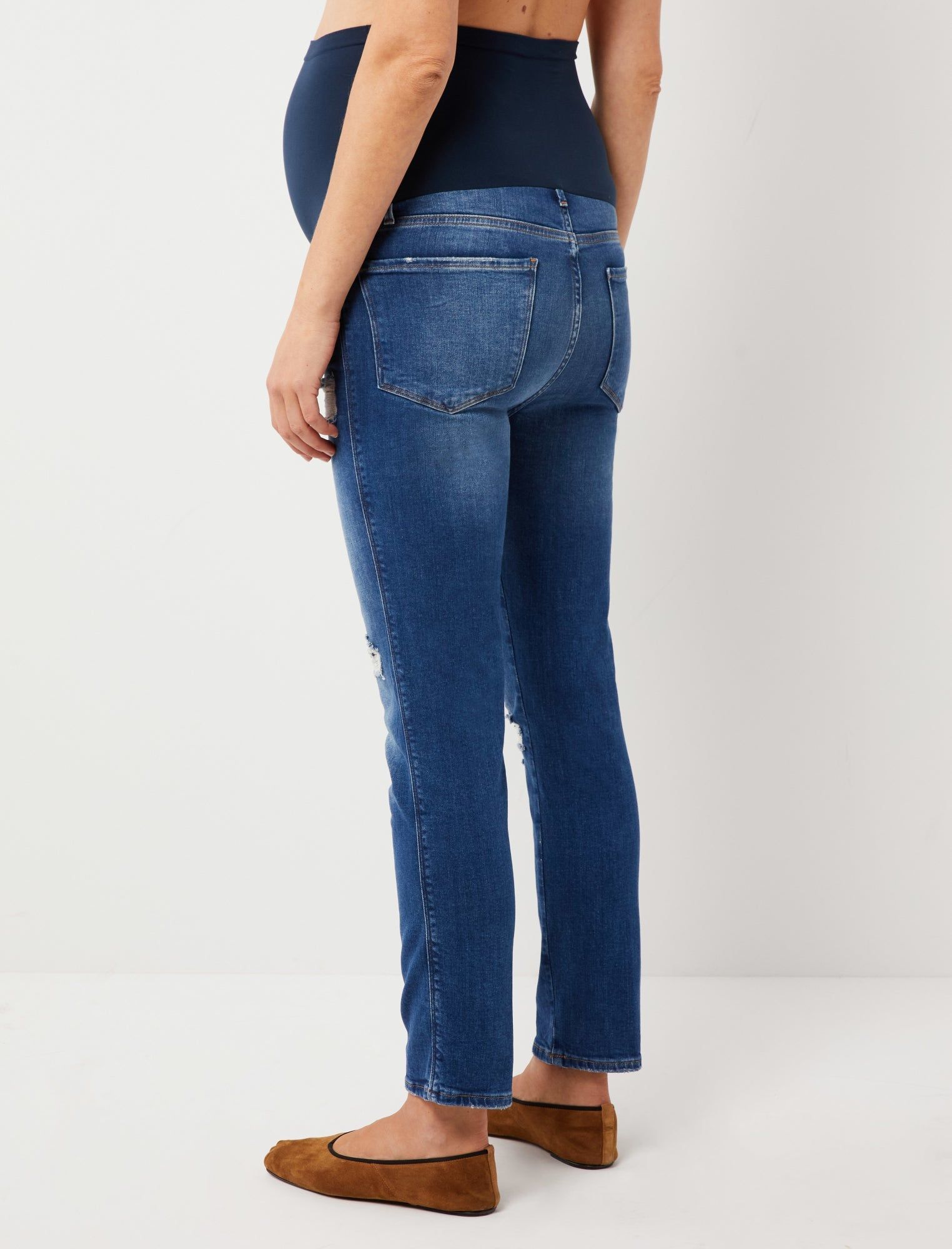 Frame Le Jeanne Destructed Skinny Crop Maternity Jean sold by Motherhood Maternity product image thumbnail 4