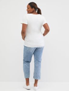 Plus Size V-Neck Side Ruched Maternity Tee sold by Motherhood Maternity